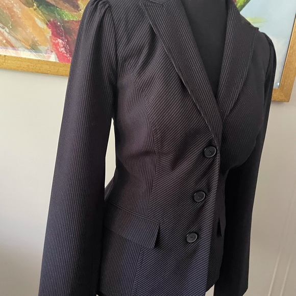 Apt.9 / EUC Vintage Style Blazer Double Breasted Puff Sleeves Sz 6 - Picture 7 of 7